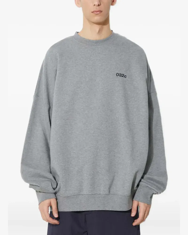 032c Sweatshirt mit Logo-Print - Grau Grau