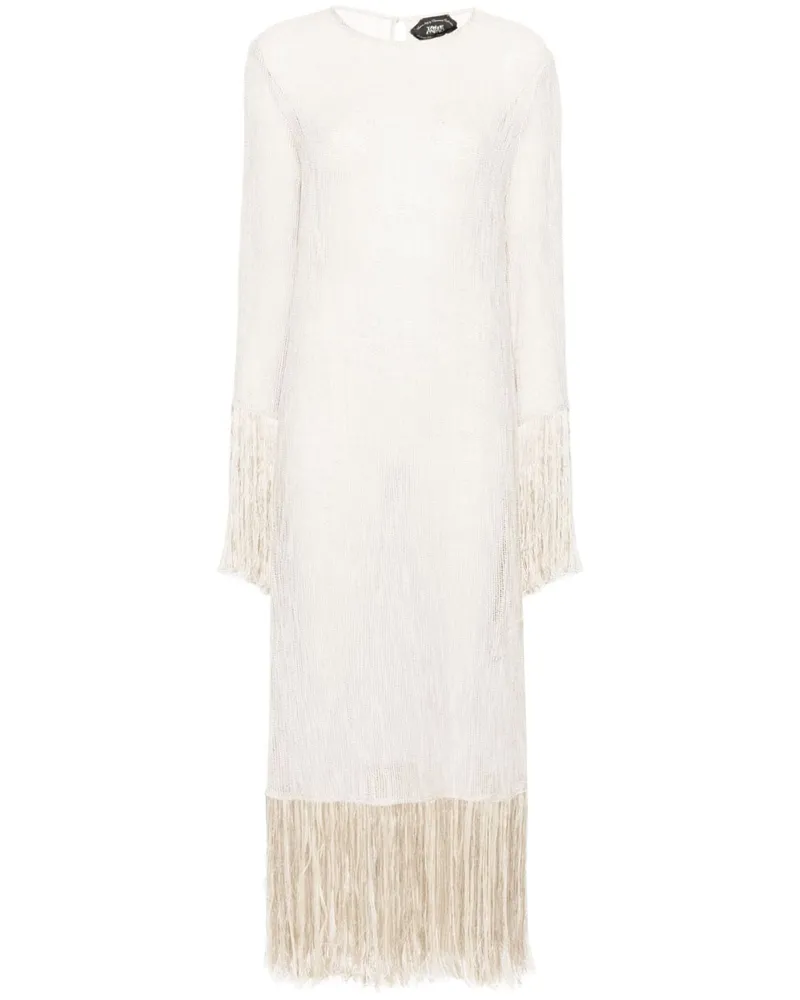Taller Marmo Nile Midikleid mit Fransen - Nude Nude