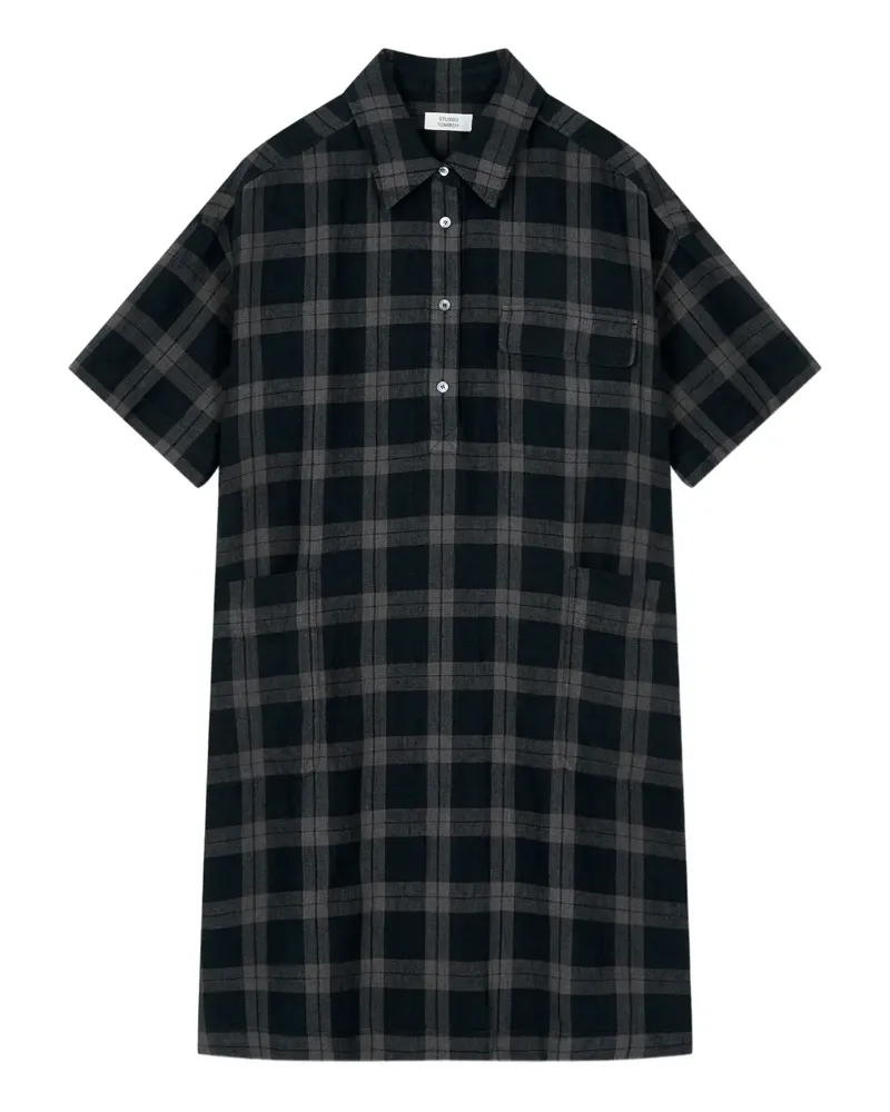 STUDIO TOMBOY Kariertes Kleid - Grau Grau
