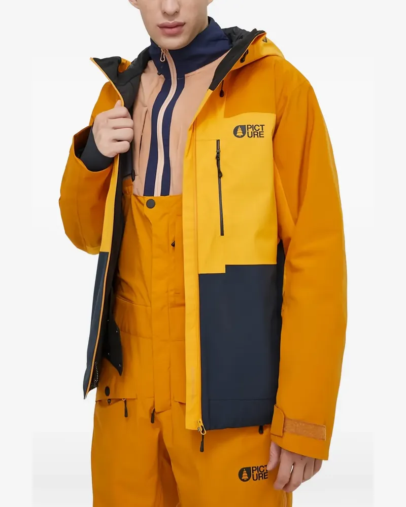 Picture logo-print jacket - Gelb Gelb