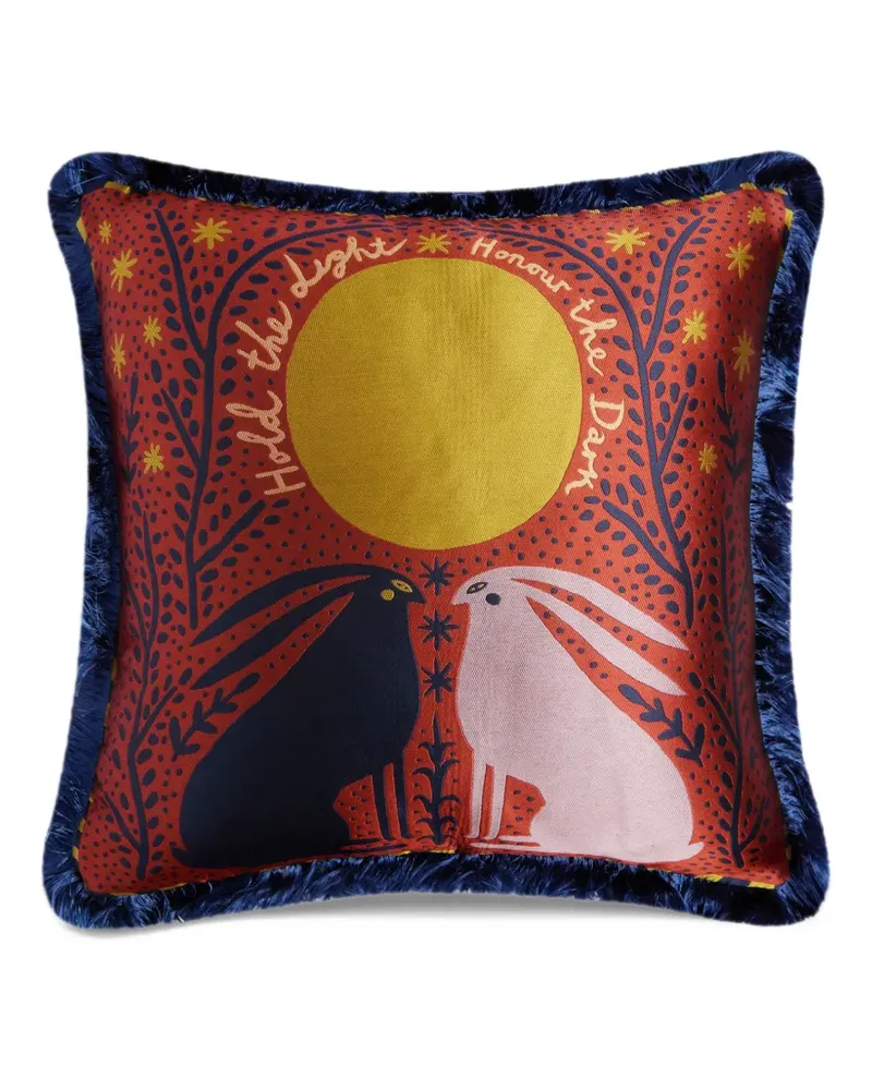 La DoubleJ x Tabby Booth silky jacquard cushion - Rot Rot
