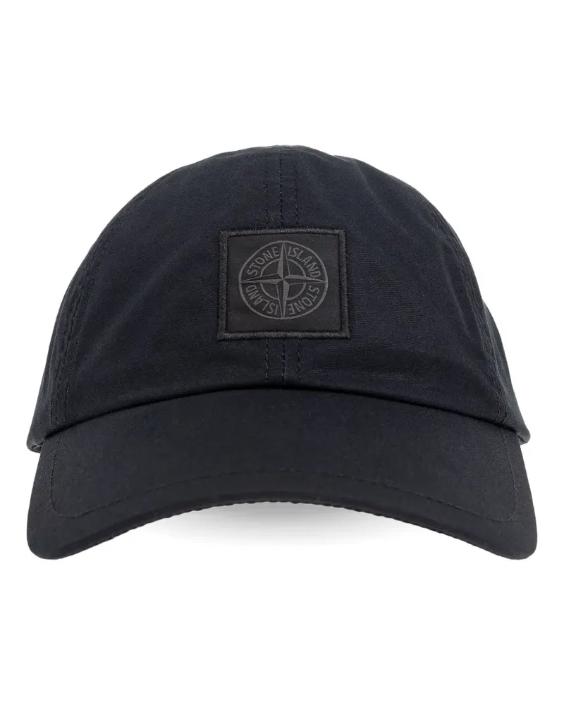 Stone Island Baseballkappe mit Kompass-Patch - Schwarz Schwarz