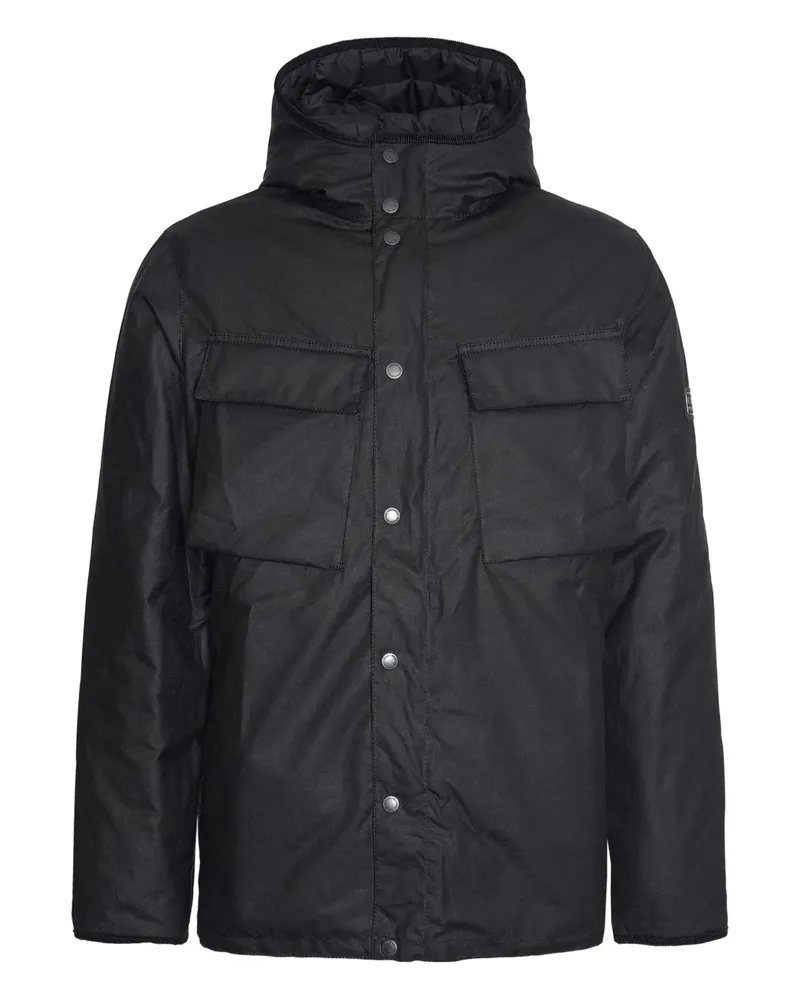 Barbour Gewachste Jacke mit Brusttasche - Schwarz Schwarz