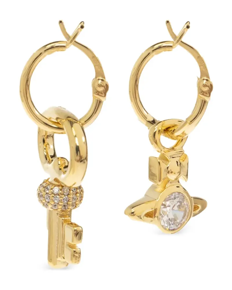 Vivienne Westwood Baya asymmetric-charm earrings - Gold Gold