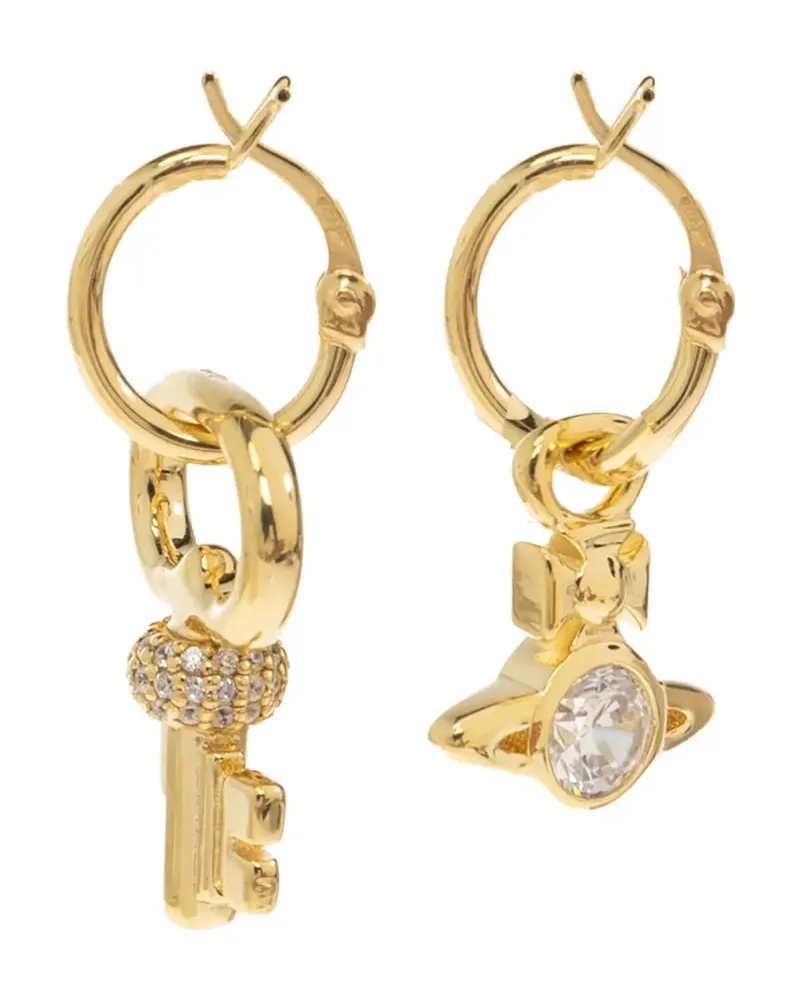 Vivienne Westwood Baya asymmetric-charm earrings - Gold Gold