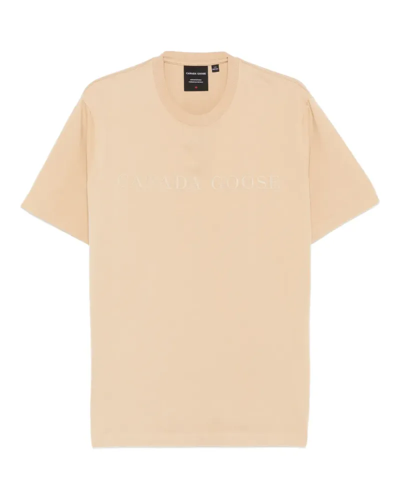 Canada Goose T-Shirt mit Logo-Stickerei - Nude Nude