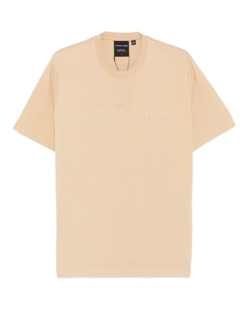 Canada Goose logo-embroidered T-shirt - Nude Nude