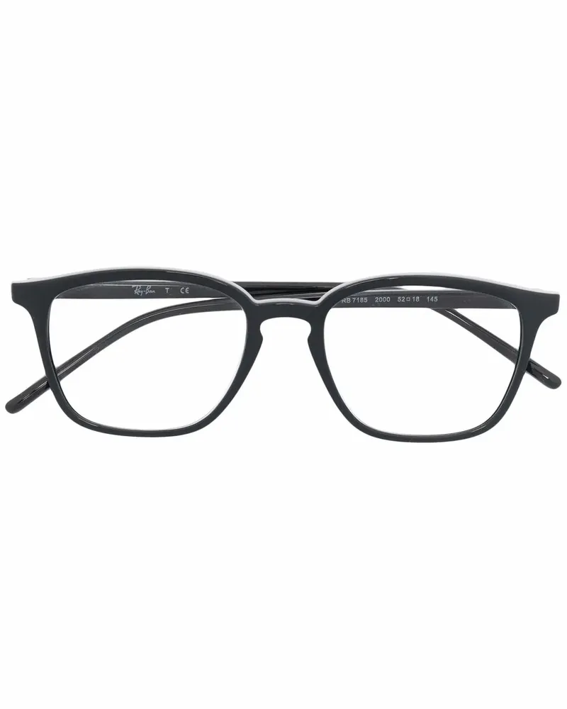Ray Ban Brille mit eckigem Gestell - Schwarz Schwarz