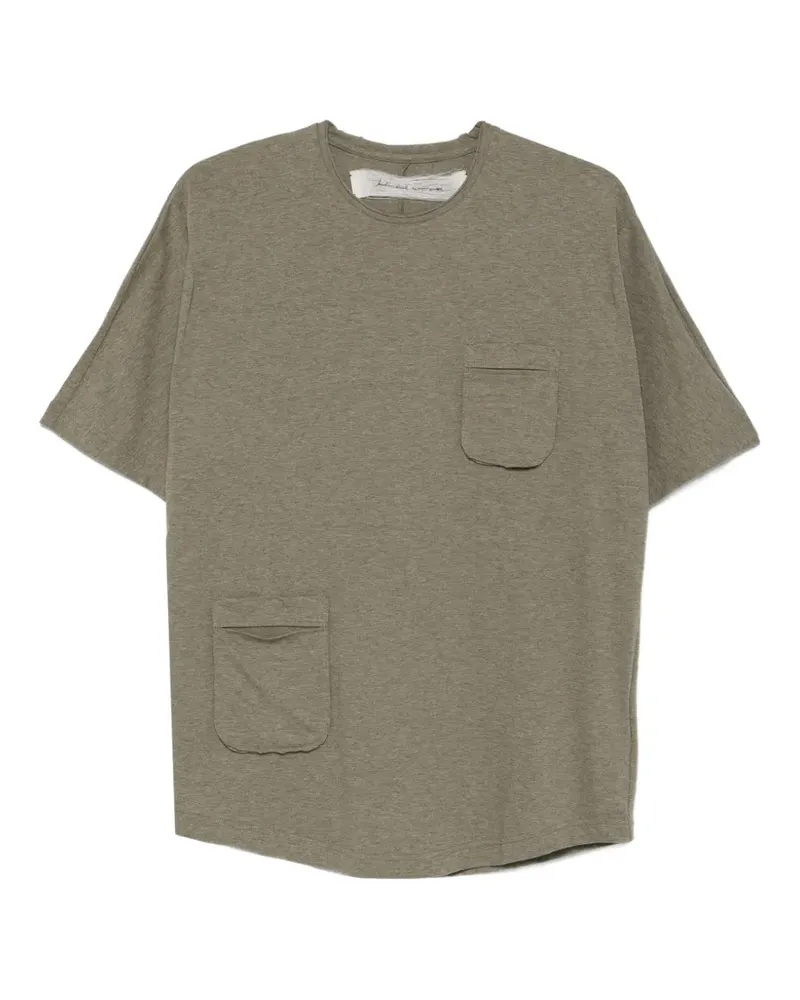 individual sentiments pockets-detail T-shirt - Grün Grün