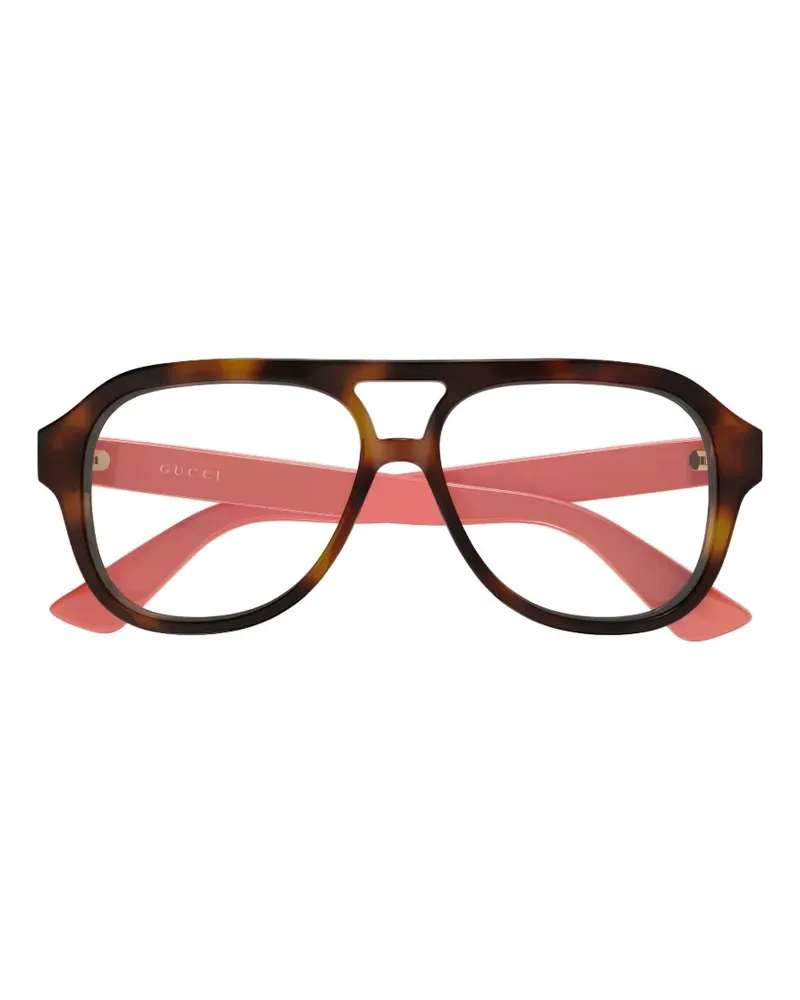 Gucci Pilotenbrille in Schildpattoptik - Braun Braun