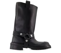 Kurt Stiefel mit Schnallenriemen - Schwarz