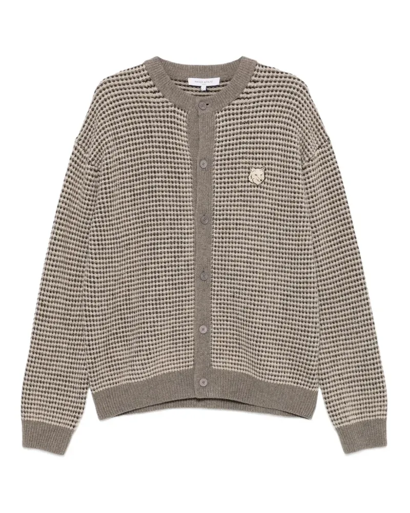 Kitsuné Cardigan mit Fox Head-Patch - Nude Nude