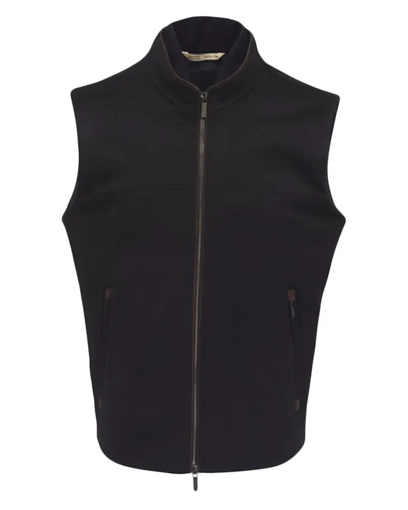 Maurizio Baldassari zip sleeveless gilet - Blau Blau