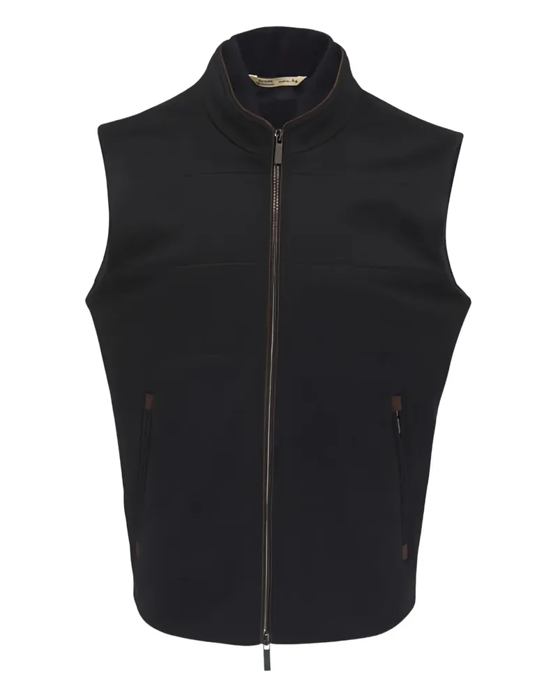 Maurizio Baldassari zip sleeveless gilet - Blau Blau