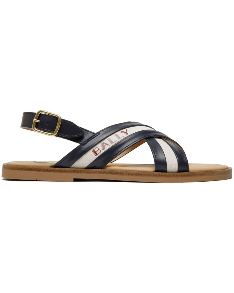 Bally Sandalen mit überkreuzten Riemen - Schwarz Schwarz