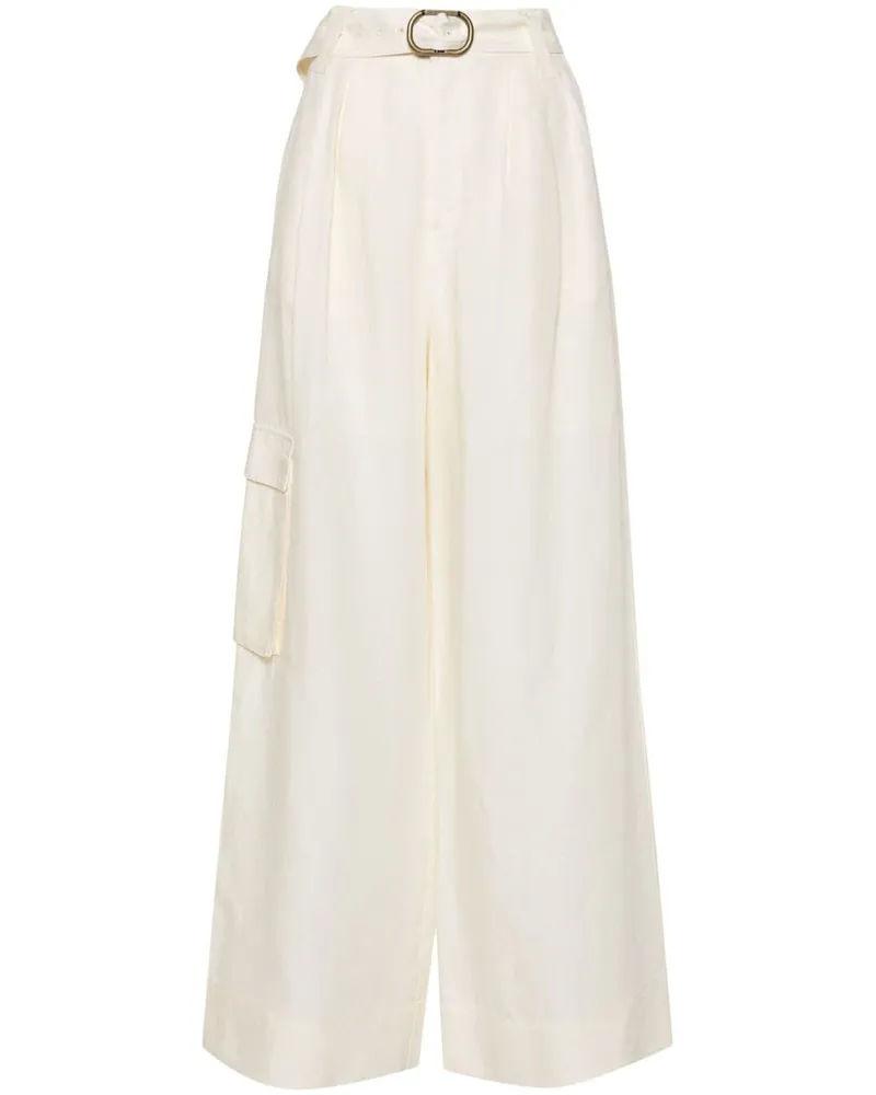 Twin-Set Wide-Leg-Hose mit Gürtel - Nude Nude