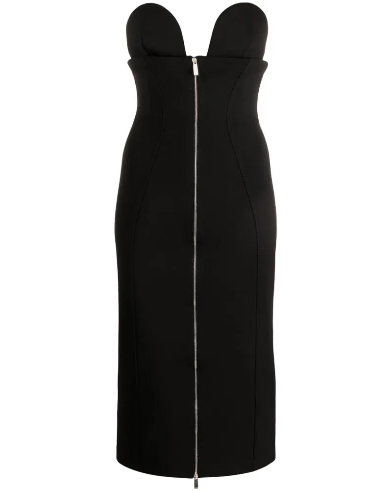 OFF-WHITE Schulterfreies Midikleid - Schwarz Schwarz