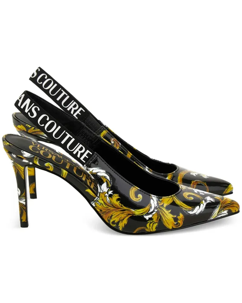 Versace Jeans Pumps mit Print - Schwarz Schwarz