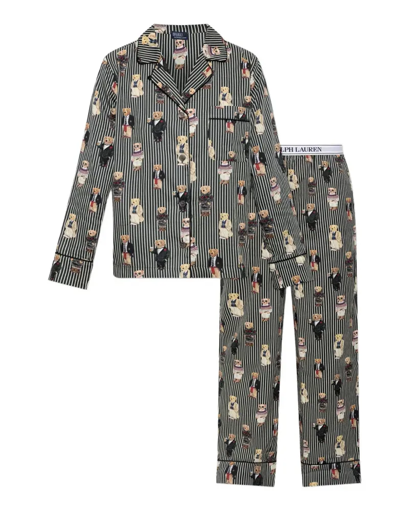 Ralph Lauren Polo Bear cotton sateen pyjama set - Schwarz Schwarz