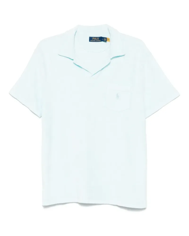 Ralph Lauren Frottee-T-Shirt mit Mineralfarben - Blau Blau