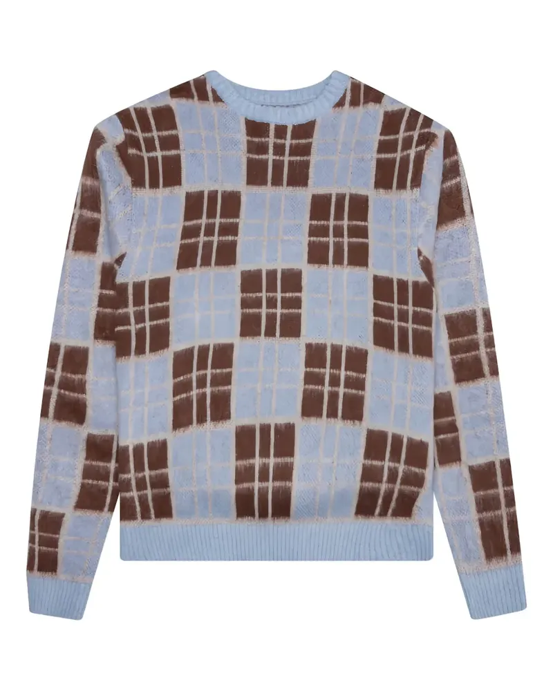 AWAKE NY Karierter Pullover - Blau Blau