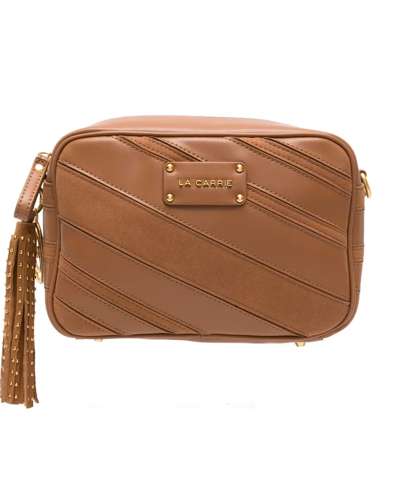 LA CARRIE quilted-finish tassel-detail crossbody bag - Braun Braun