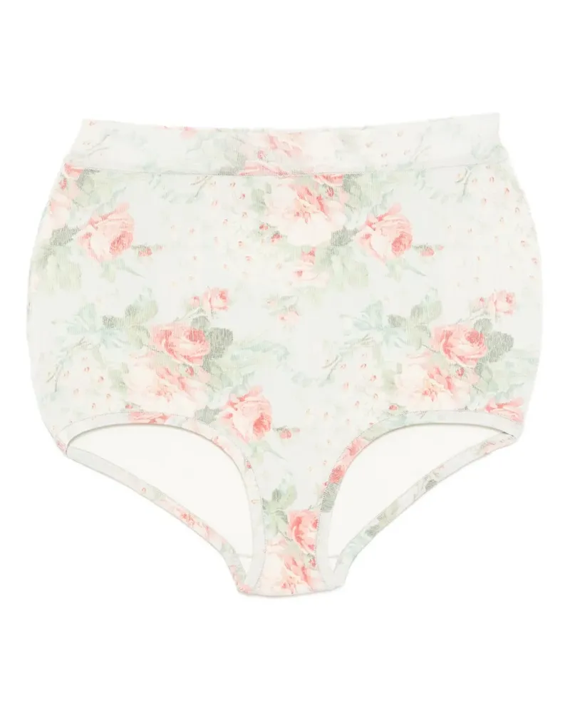 Simone Rocha Slip mit Blumen-Print - Mehrfarbig Mehrfarbig