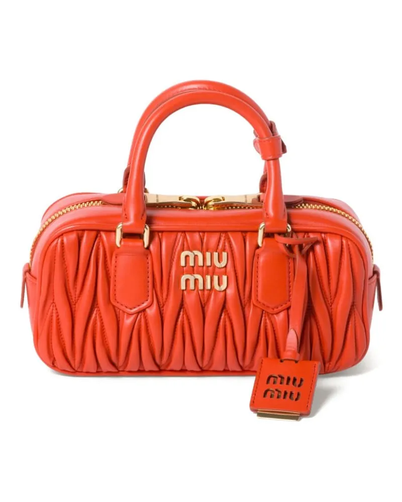 Miu Miu Schultertasche aus Matelasse-Leder - Orange Orange
