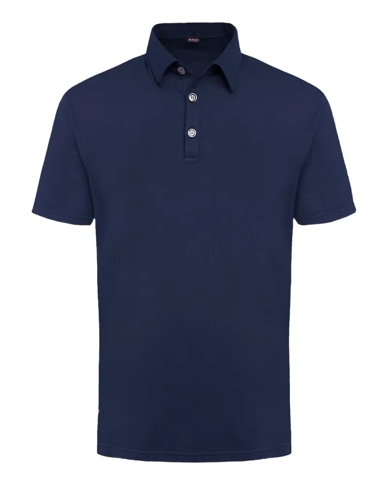 Kiton Poloshirt mit kurzen Ärmeln - Blau Blau