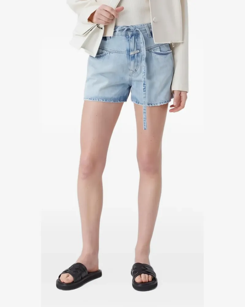 Closed Jocy belt-tie denim shorts - Blau Blau
