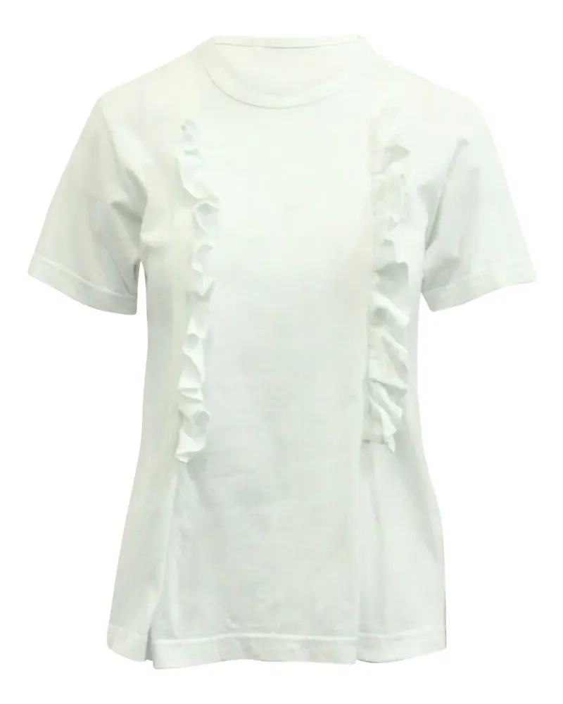 Comme des Garçons ruffle-detail T-shirt - Weiß Weiß