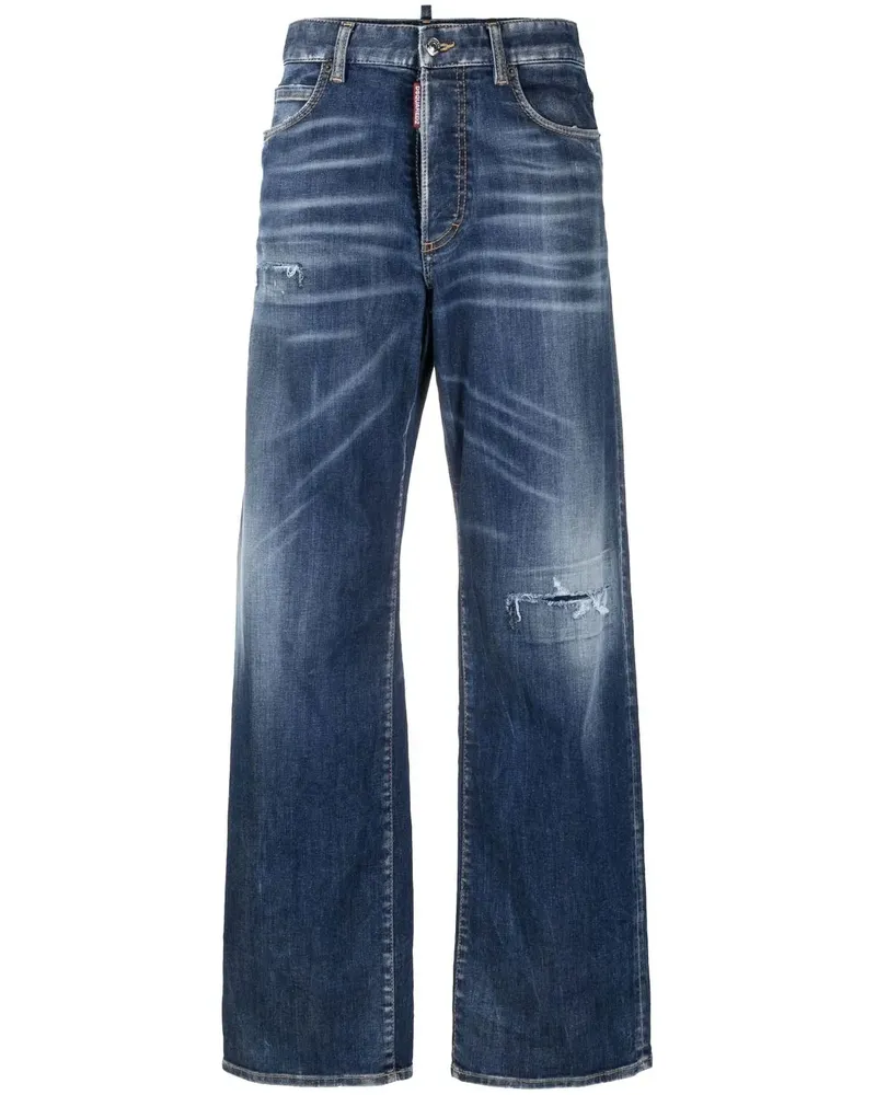 Dsquared2 Weite High-Waist-Jeans - Blau Blau