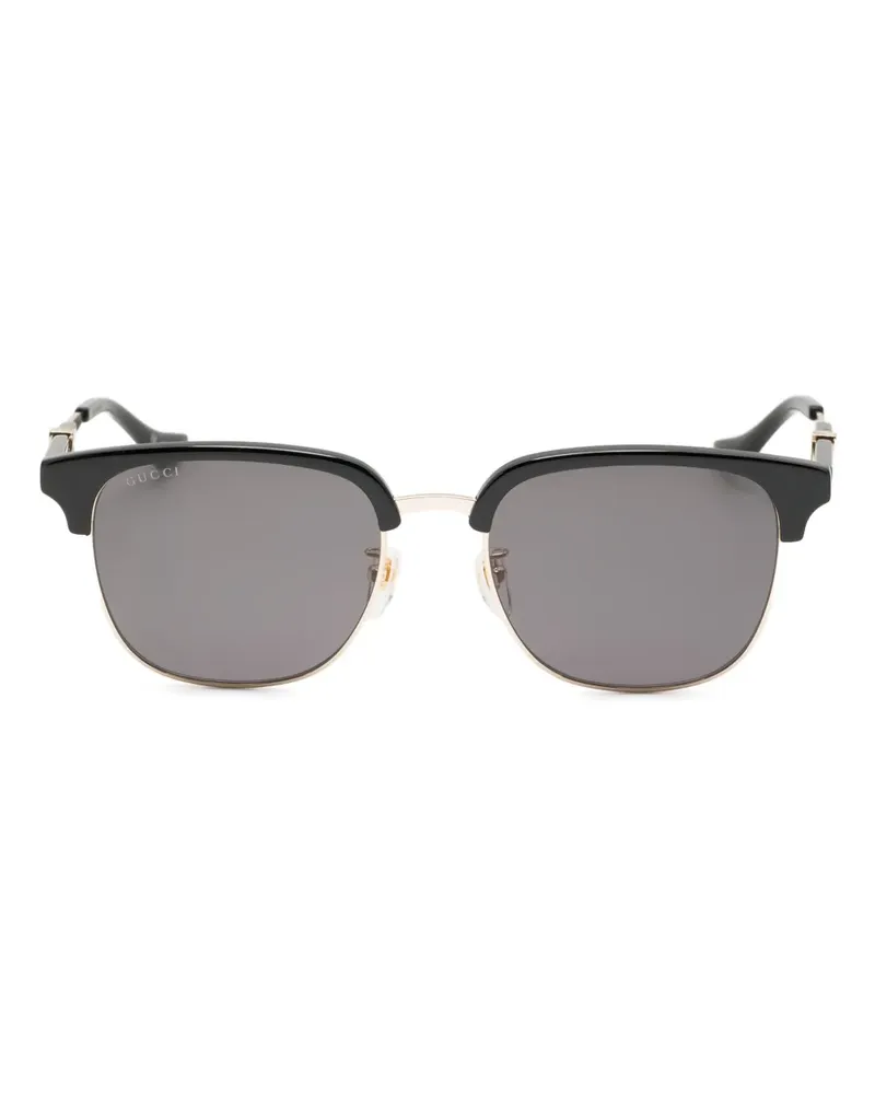 Gucci Sonnenbrille mit rundem Gestell - Gold Gold