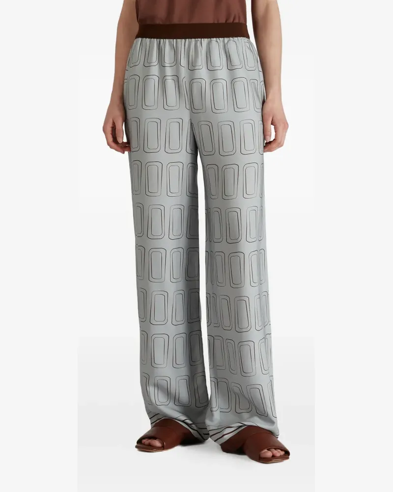 Incotex Hose mit geometrischem Print - Blau Blau