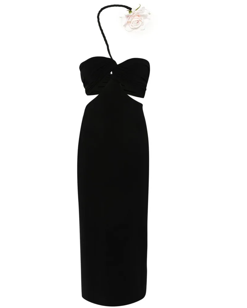Magda Butrym Asymmetrisches Midikleid - Schwarz Schwarz