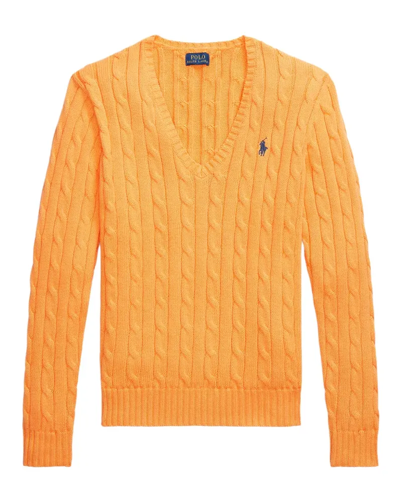 Ralph Lauren Pullover mit Zopfmuster - Orange Orange