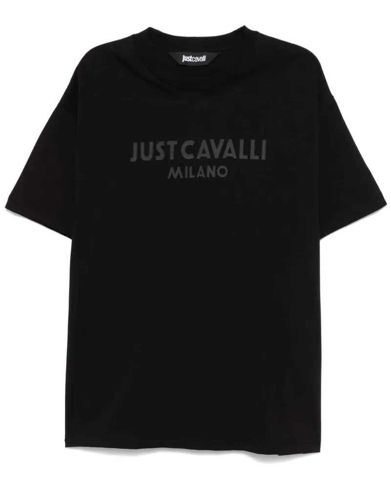 Just Cavalli T-Shirt mit Logo-Print Schwarz