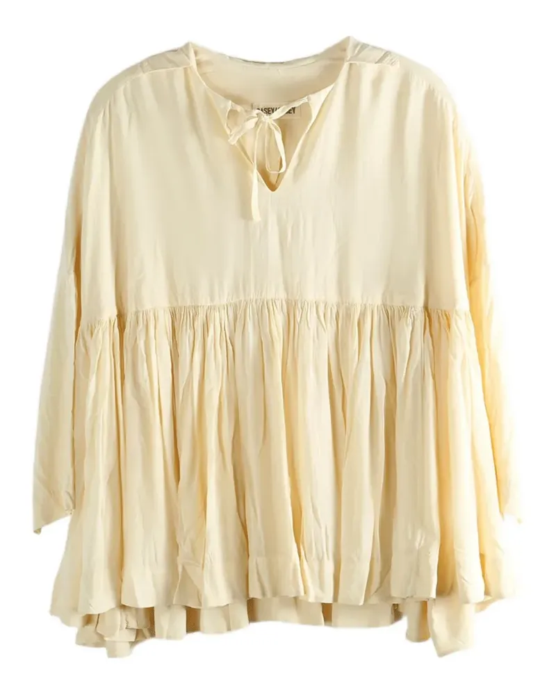 Casey Casey Bluse mit Schleifenkragen - Nude Nude