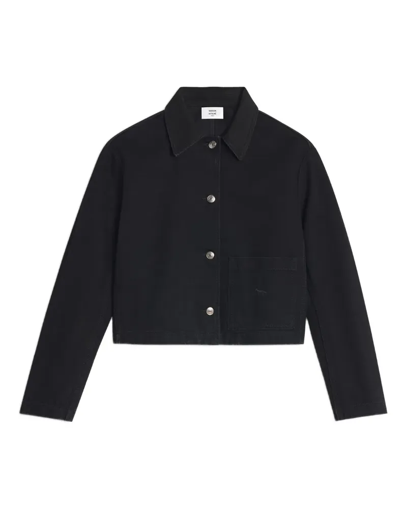Kitsuné Jeansjacke mit geknöpften Taschen - Schwarz Schwarz