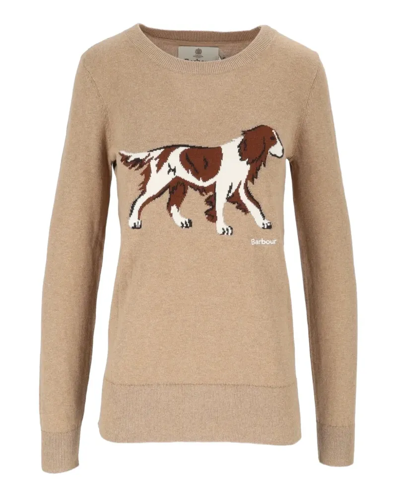 Barbour Fareham dog-intarsia sweater - Nude Nude