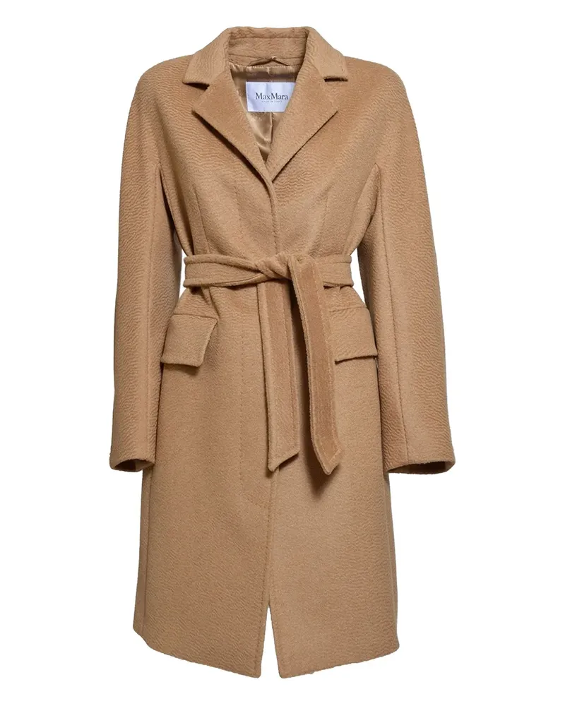 Max Mara Bingo Mantel mit Gürtel - Nude Nude