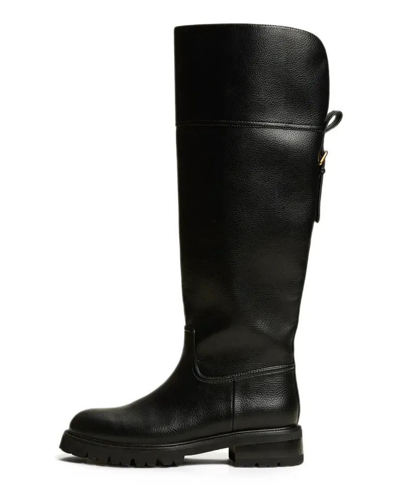 Twin-Set Kniehohe Stiefel mit Schnallenriemen - Schwarz Schwarz