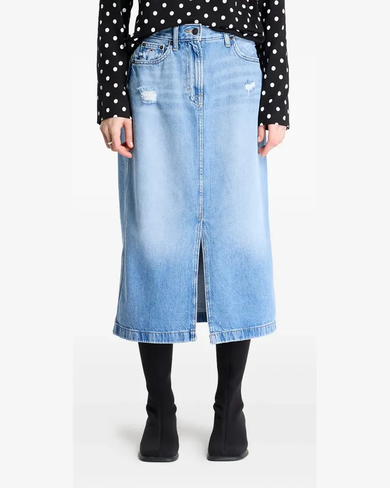 Tommy Hilfiger Rock mit Logo-Patch - Blau Blau