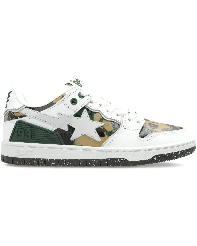 BAPE Sneakers mit Ledereinsätzen - Weiß Weiß
