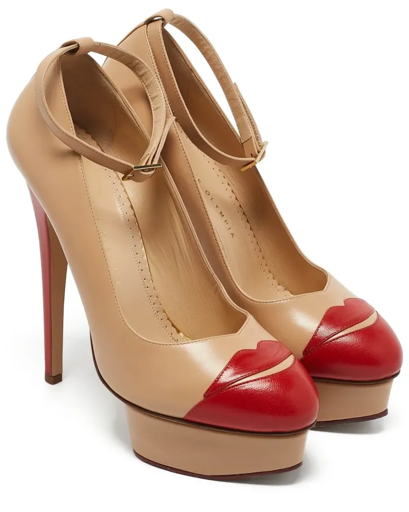 Charlotte Olympia Pre-owned Kiss Me Dolores! Pumps 155mm - Nude Nude