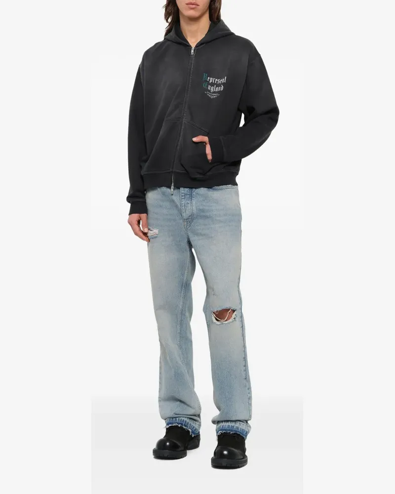 REPRESENT Slate Hoodie mit Logo-Print - Schwarz Schwarz