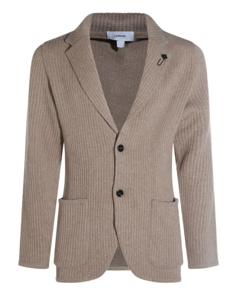 LARDINI Gerippter Blazer mit zwei Knöpfen - Braun Braun
