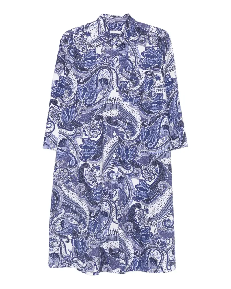 Robert Friedman paisley-print midi shirt dress - Blau Blau