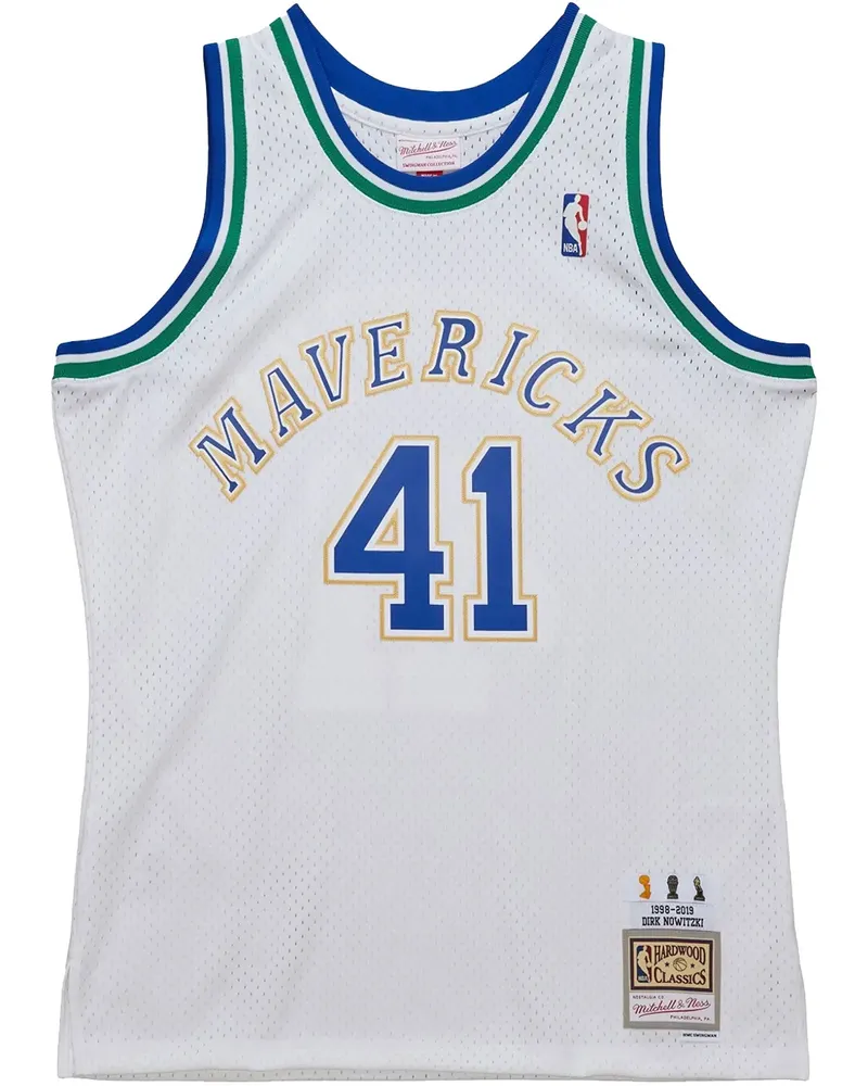 Mitchell & Ness NBA Swingman "Mavericks 1998 Dirk Nowitzki" Trikot - Weiß Weiß