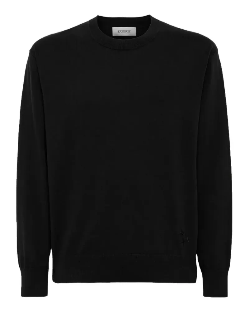 Laneus embroidered-star crew-neck sweater - Schwarz Schwarz